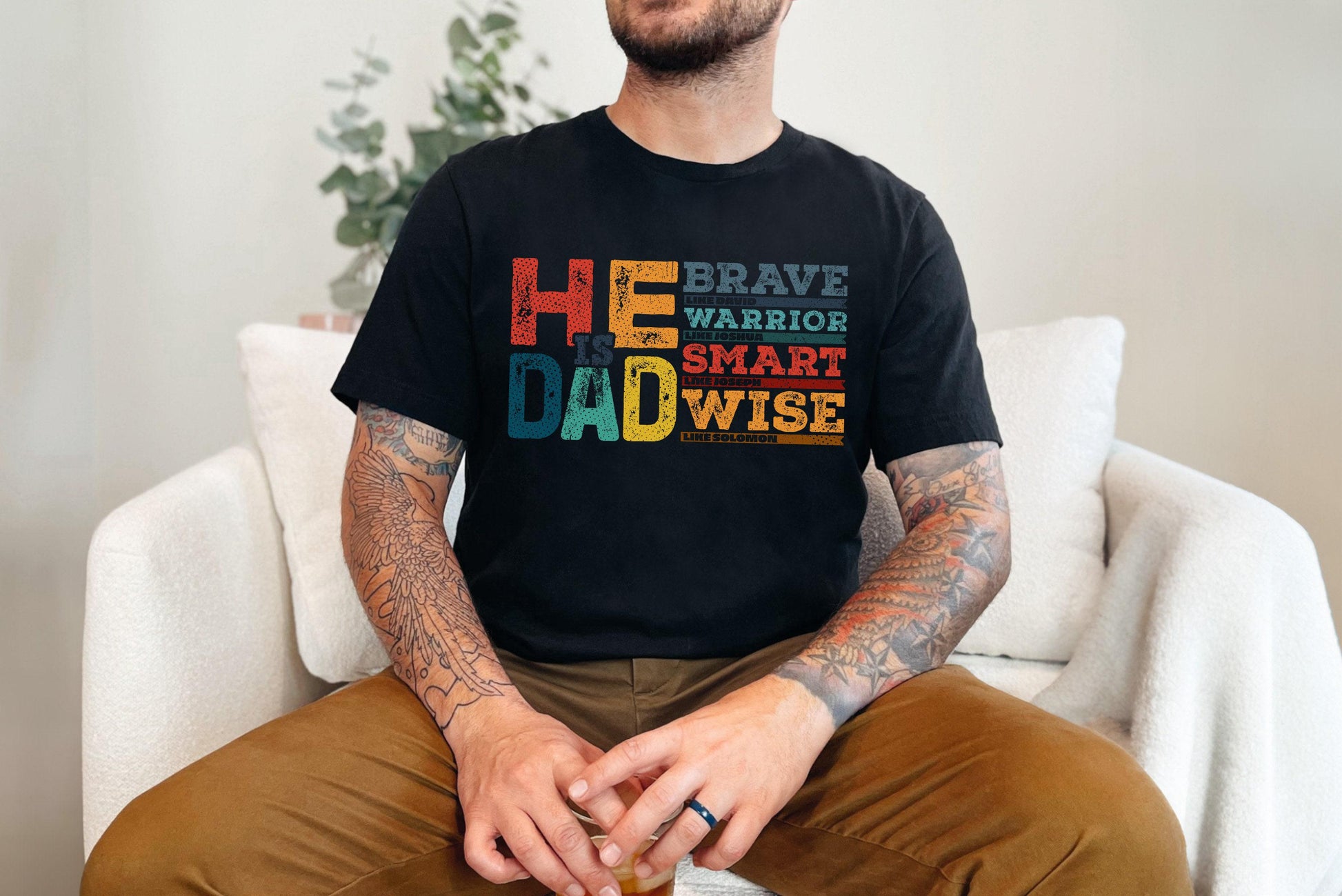 He is Dad PNG, Bible Verses - 300 DPI Design for T-Shirt