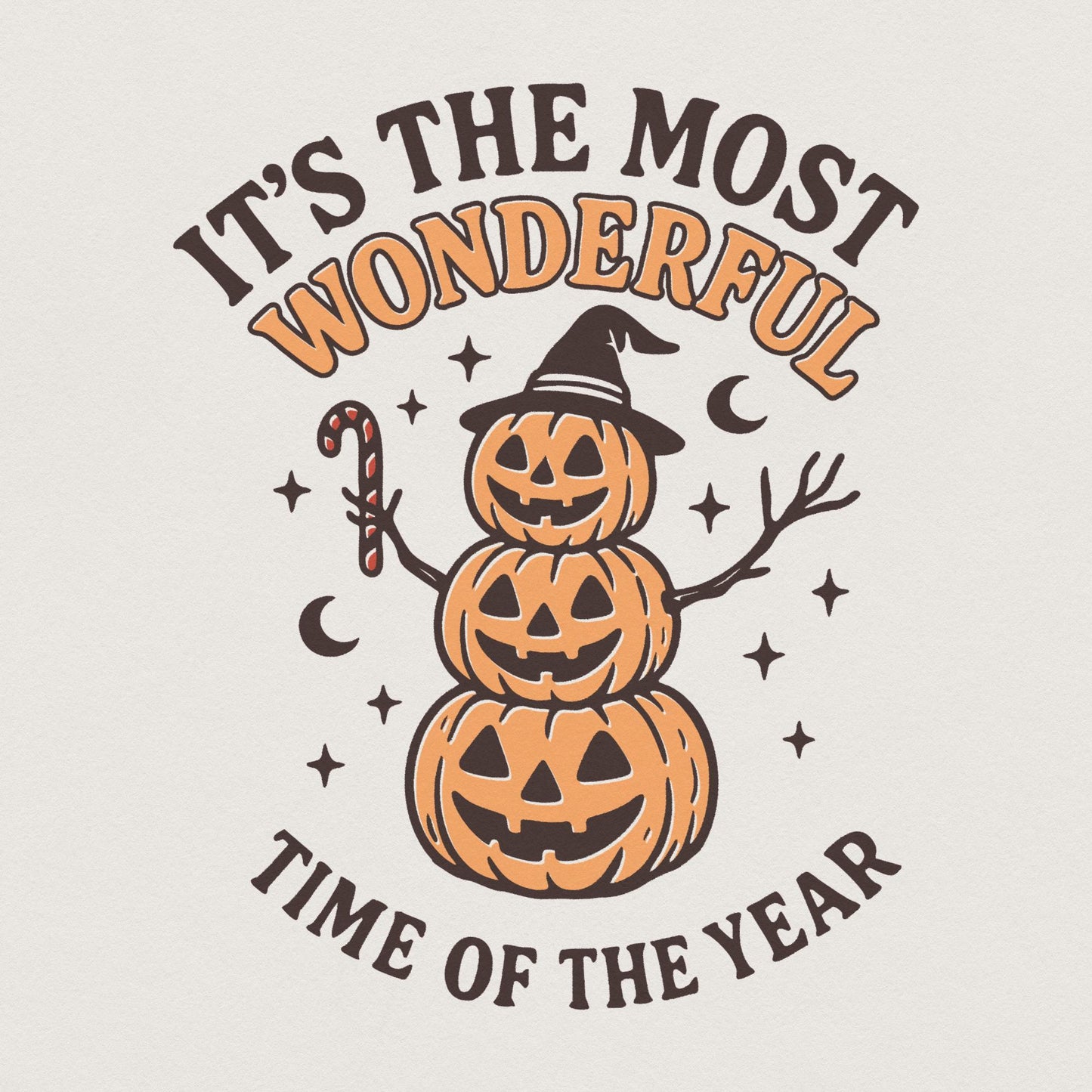 It's the Most Wonderful Time of the Year PNG, Halloween Pumpkin Stack