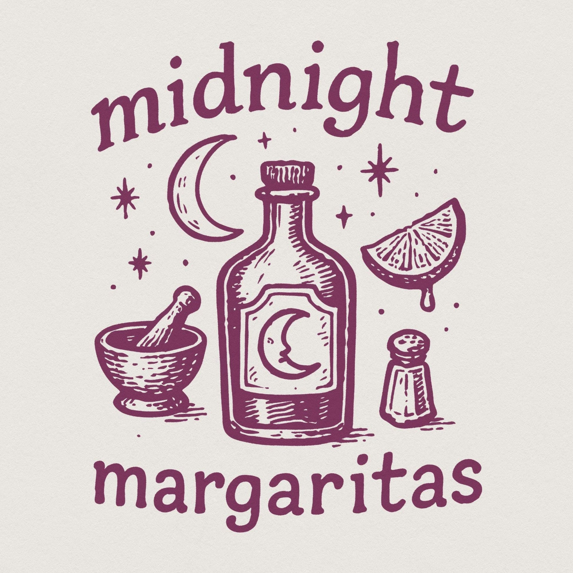 Midnight Margaritas PNG, Digital Download - 300 DPI Design for T-Shirt