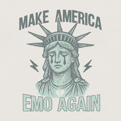 Make America Emo Again PNG, Sad Statue of Liberty Design - 300 DPI Design