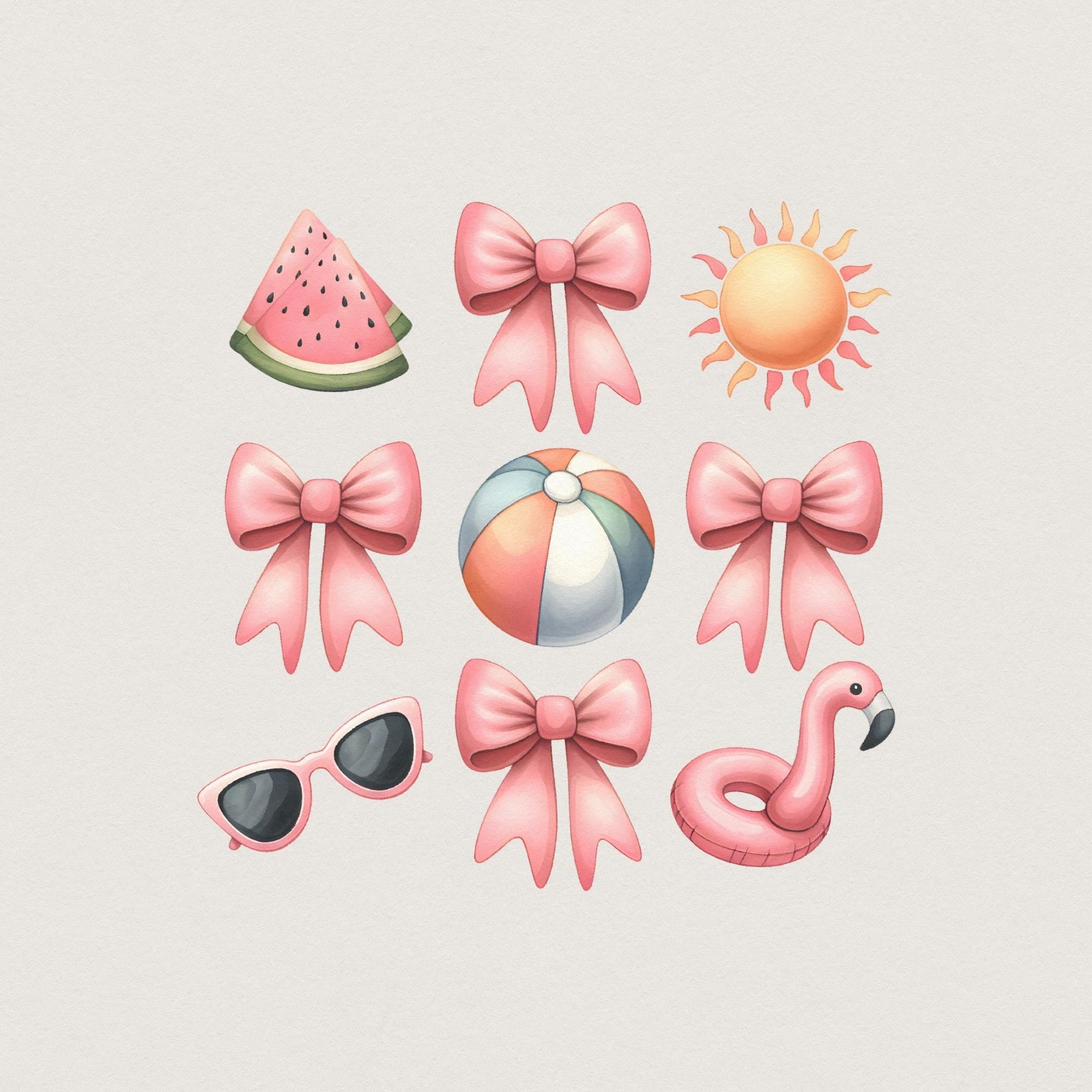 Summer PNG, Coquette & Beach Vibes - 300 DPI Design for T-Shirt