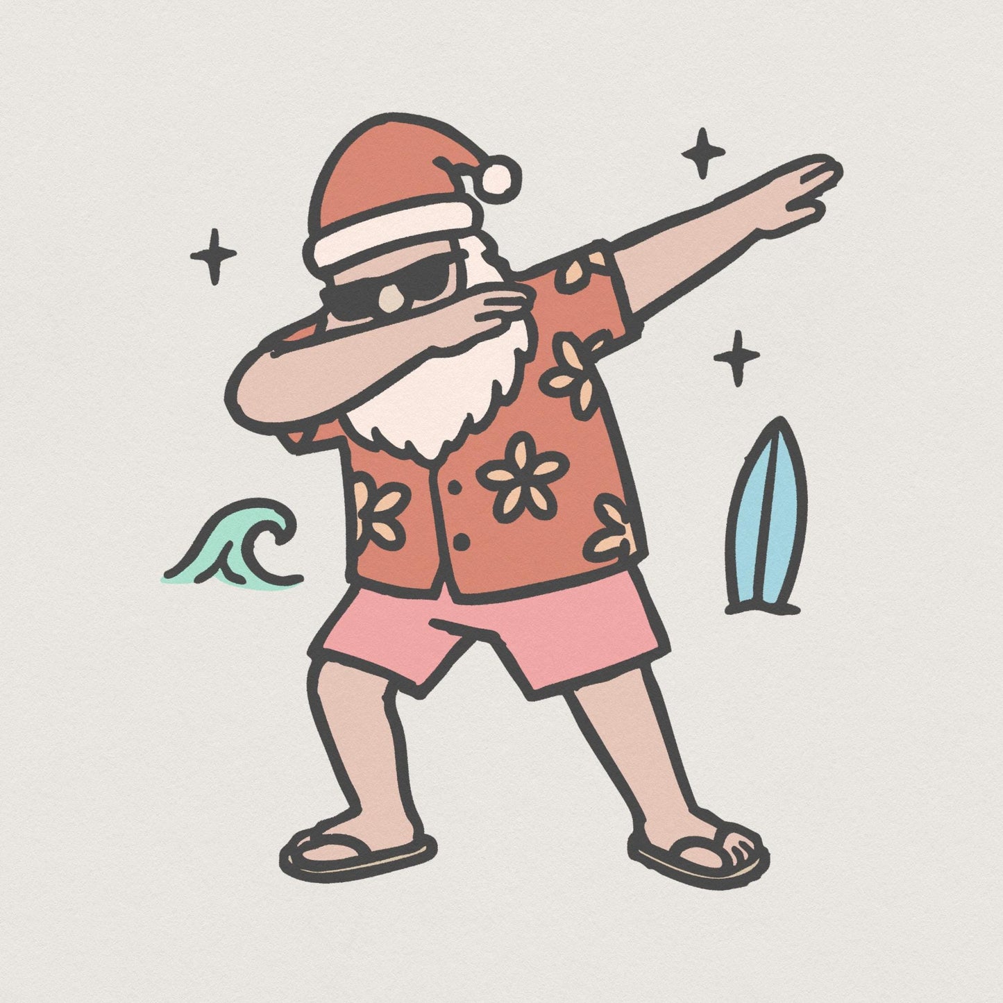 Dabbing Santa PNG, Funny Christmas Shirt - 300 DPI Design for T-Shirt