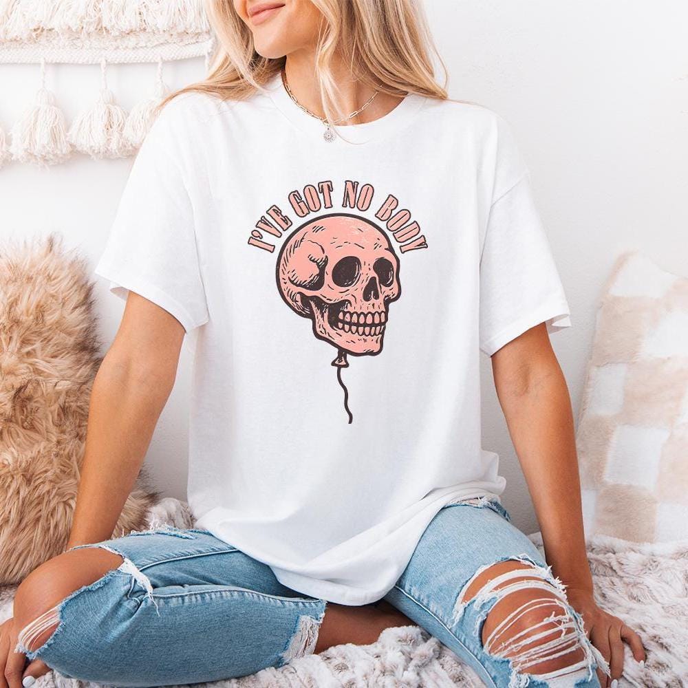 I've Got No Body PNG, Skull Balloon Design - 300 DPI Design for T-Shirt