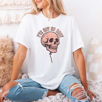 I've Got No Body PNG, Skull Balloon Design - 300 DPI Design for T-Shirt