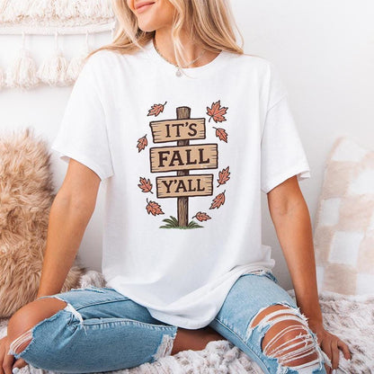It's Fall Y'all PNG, Autumn Sign Digital Download - 300 DPI Design for