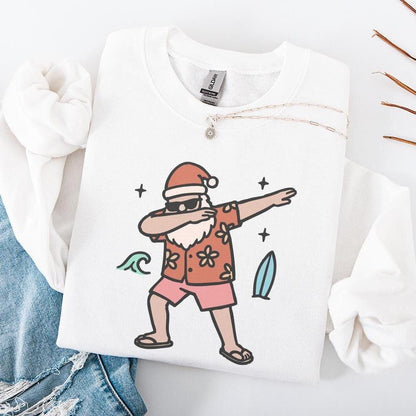 Dabbing Santa PNG, Funny Christmas Shirt - 300 DPI Design for T-Shirt