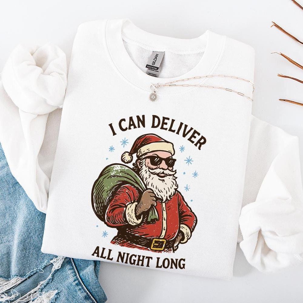 I Can Deliver All Night Long PNG, Funny Santa Claus Digital Download -