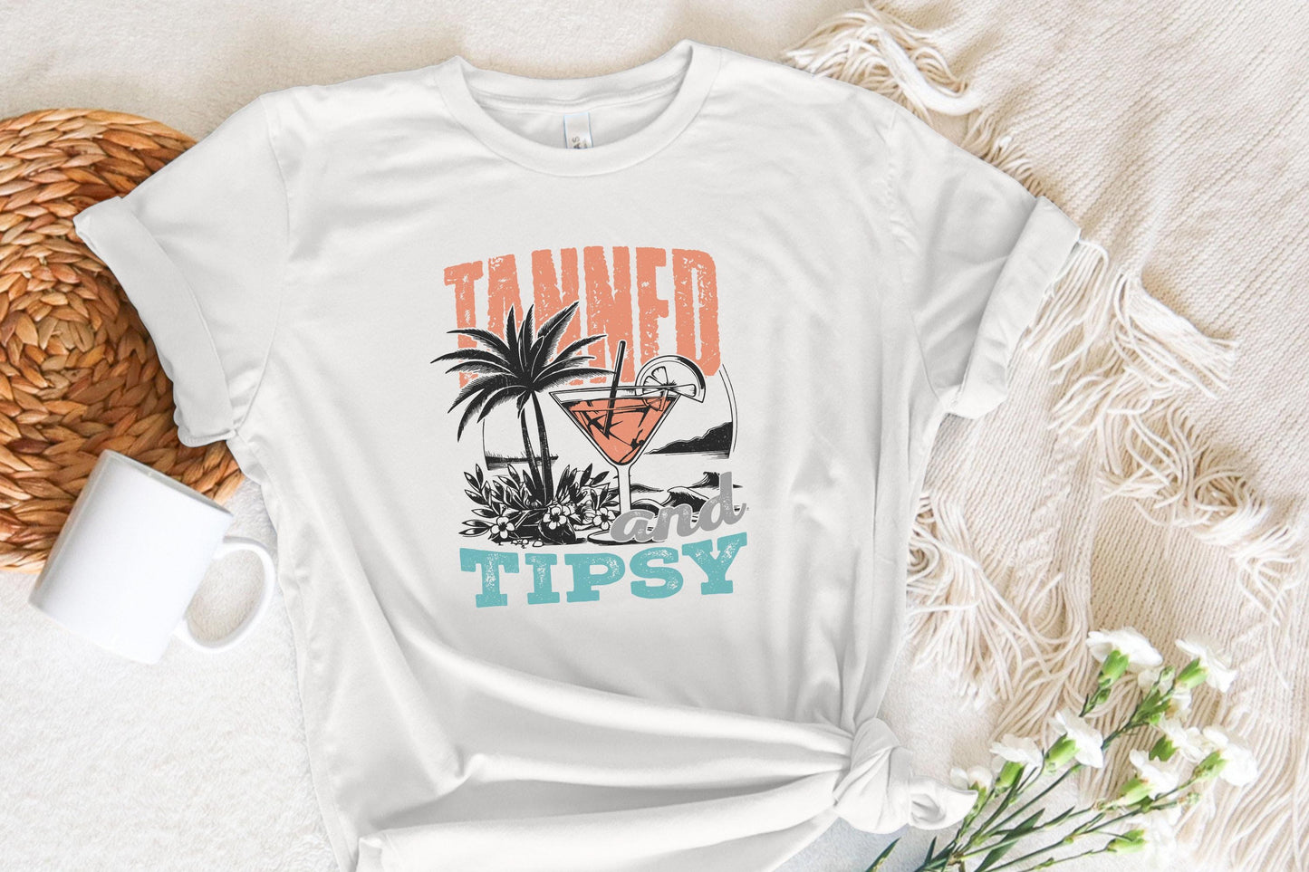 Tanned and Tipsy PNG, Summer PNG - 300 DPI Design for T-Shirt