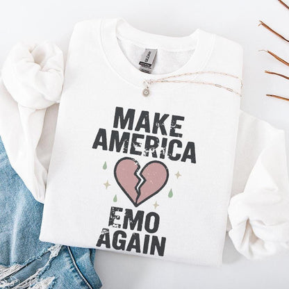 Make America Emo Again PNG, Broken Heart Digital Download - 300 DPI