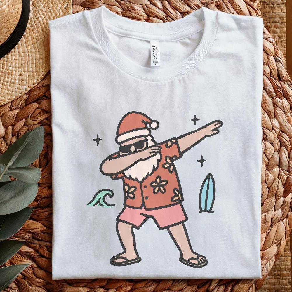 Dabbing Santa PNG, Funny Christmas Shirt - 300 DPI Design for T-Shirt