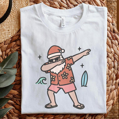 Dabbing Santa PNG, Funny Christmas Shirt - 300 DPI Design for T-Shirt