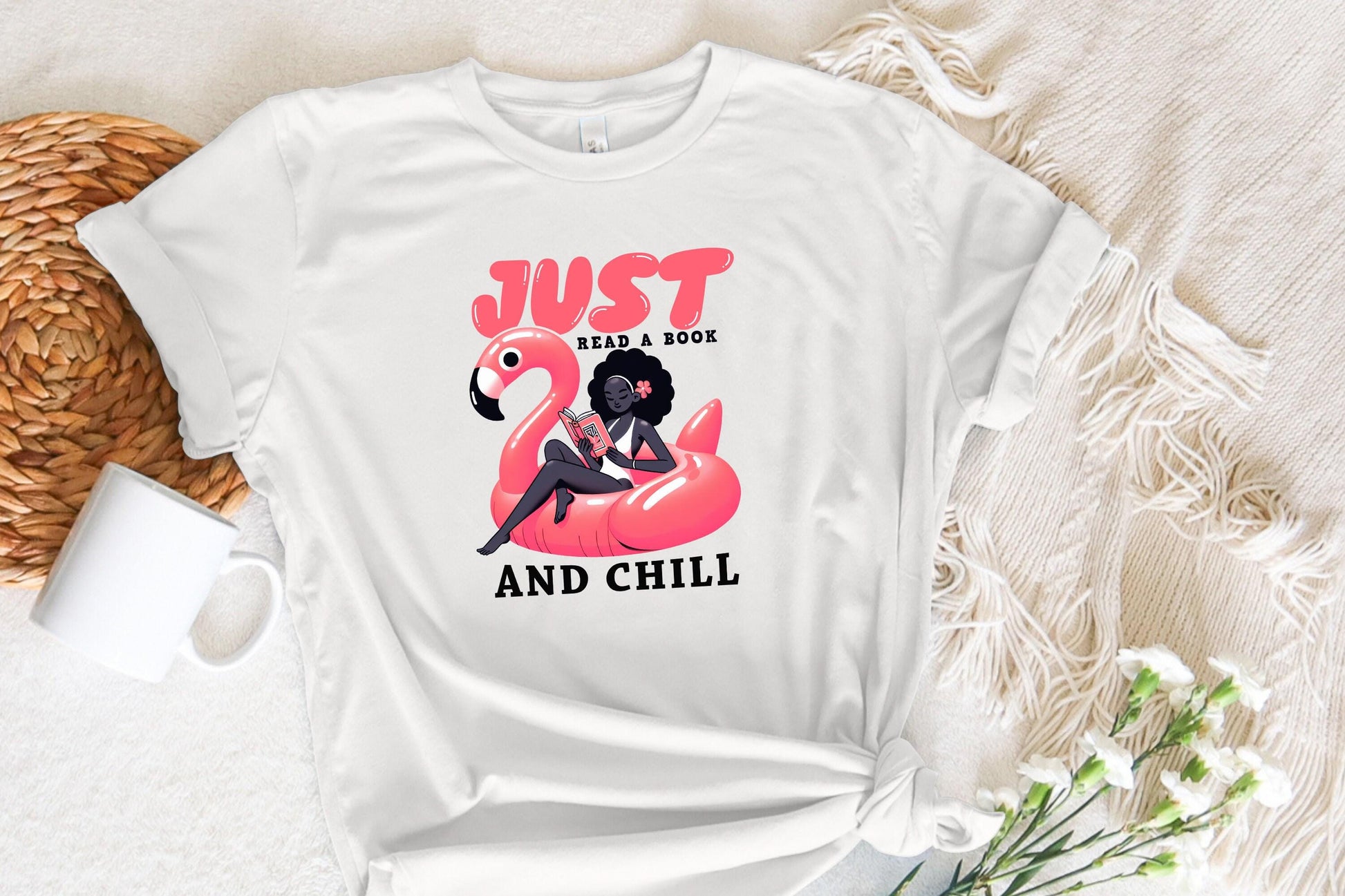 Just Read A Book And Chill PNG, Trendy Bookish Retro Art - 300 DPI Design