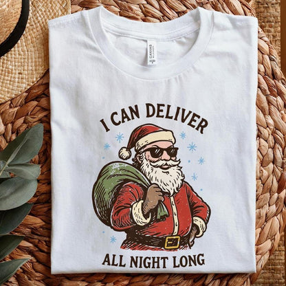I Can Deliver All Night Long PNG, Funny Santa Claus Digital Download -