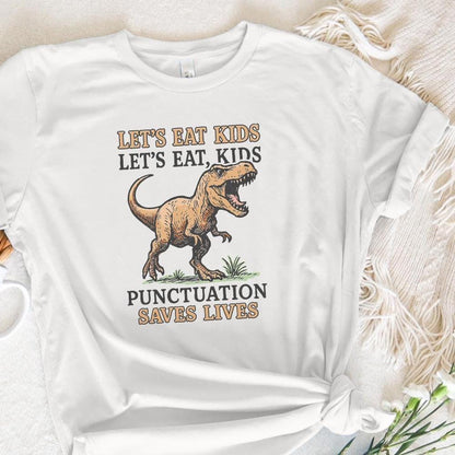 Let's Eat Kids PNG, Funny Dinosaur Digital Download - 300 DPI Design for