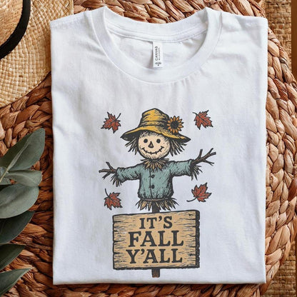 It’s Fall Y’all PNG, Scarecrow Autumn Shirt - 300 DPI Design for T-Shirt