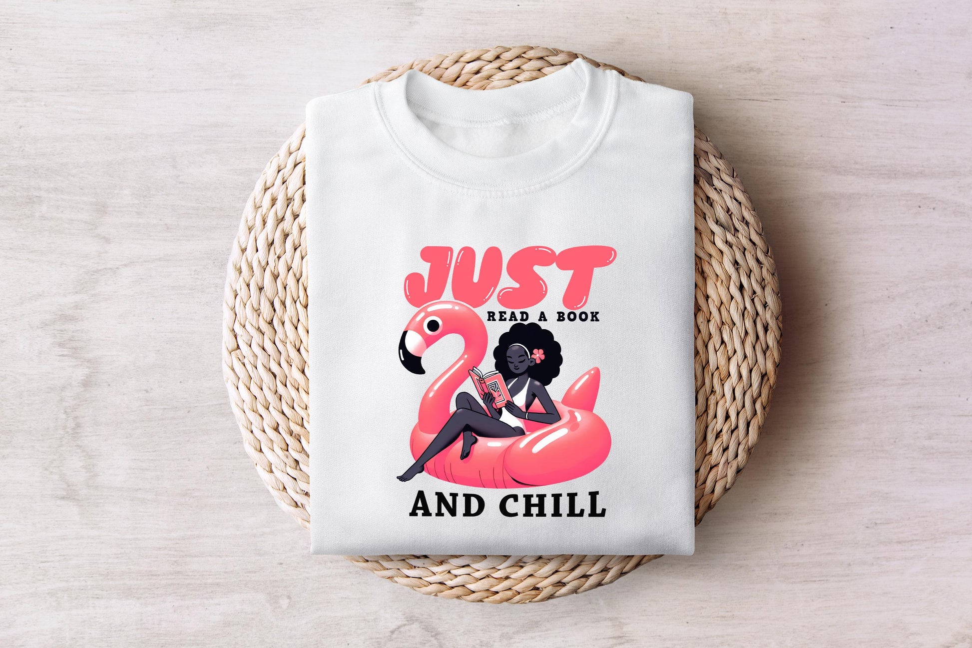 Just Read A Book And Chill PNG, Trendy Bookish Retro Art - 300 DPI Design