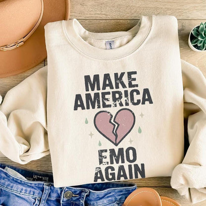 Make America Emo Again PNG, Broken Heart Digital Download - 300 DPI