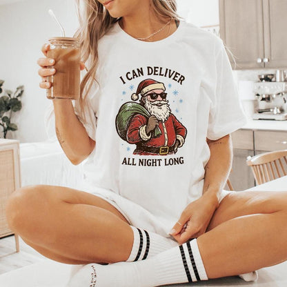 I Can Deliver All Night Long PNG, Funny Santa Claus Digital Download -