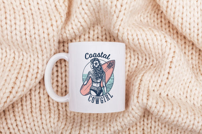Retro Coastal Cowgirl PNG, Vintage Surf Girl Sublimation - 300 DPI Design