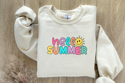 Hello Summer PNG, Dalmatian Dots Retro Vibes - 300 DPI Design for T-Shirt