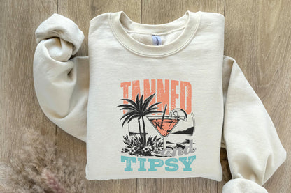 Tanned and Tipsy PNG, Summer PNG - 300 DPI Design for T-Shirt