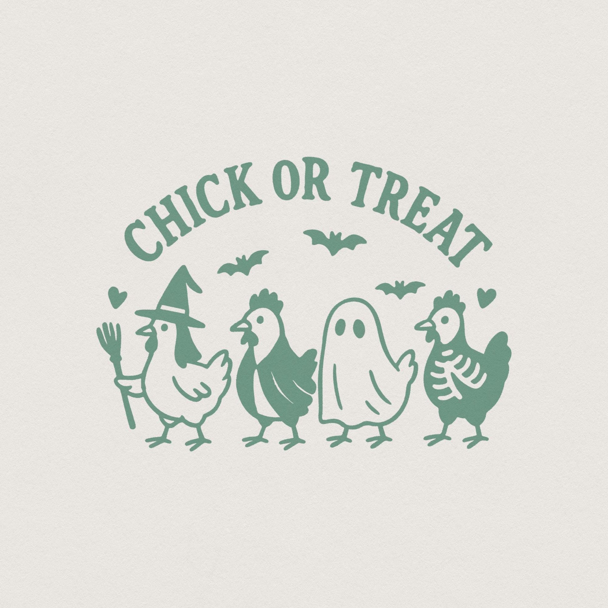 Chick Or Treat PNG, Funny Halloween Chicken Shirt - 300 DPI Design for