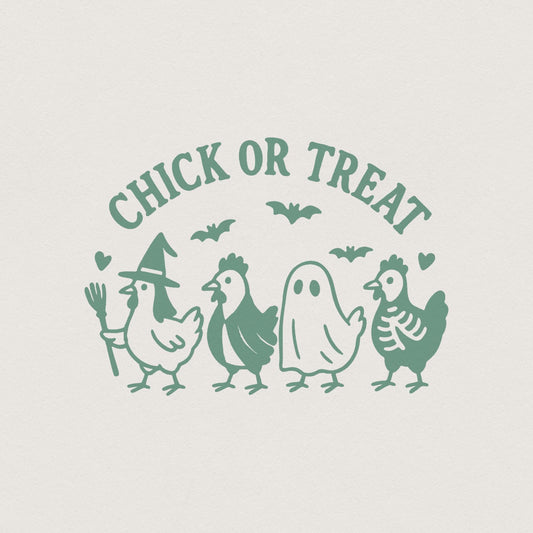 Chick Or Treat PNG, Funny Halloween Chicken Shirt - 300 DPI Design for