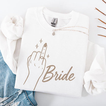 Bride Middle Finger PNG, Funny Bridal Shower Shirt - 300 DPI Design for