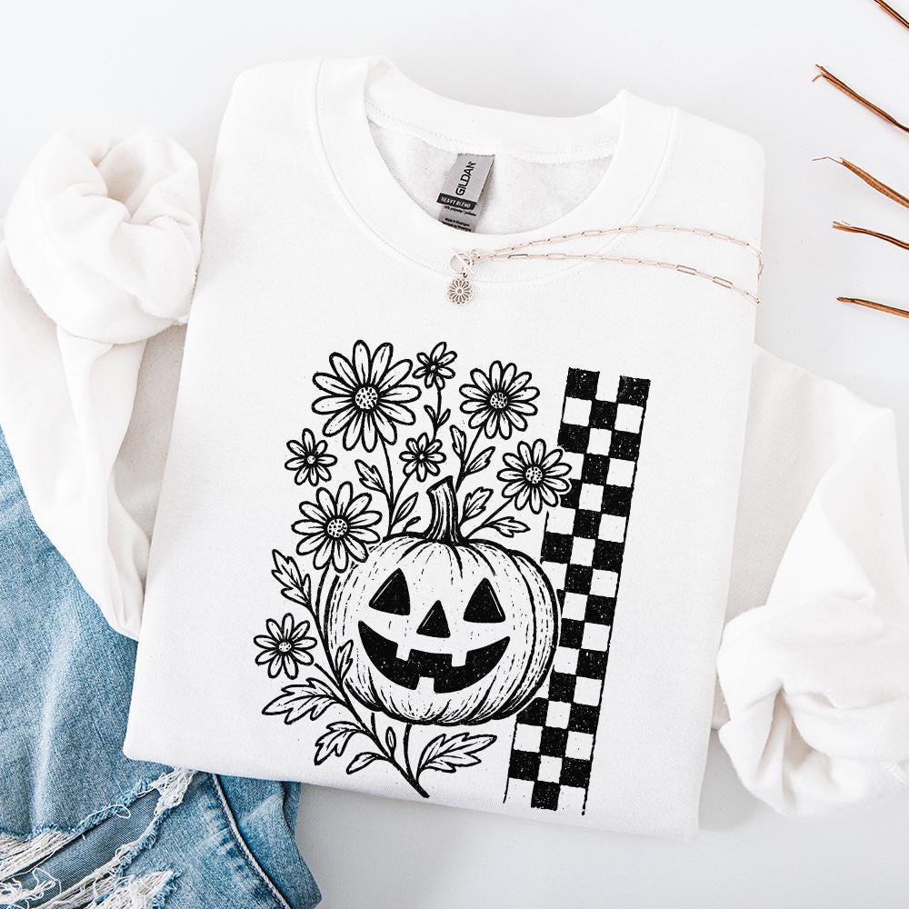 Jack O Lantern Flowers PNG, Halloween Pumpkin Digital Download - 300 DPI