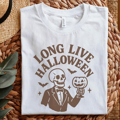 Long Live Halloween PNG, Skeleton Suit Halloween PNG - 300 DPI Design for