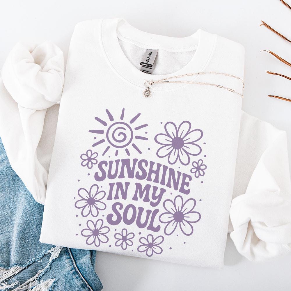 Sunshine In My Soul PNG, Retro Flower PNG - 300 DPI Design for T-Shirt