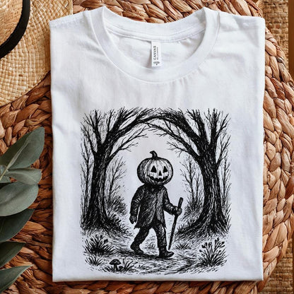 Pumpkin Head PNG, Spooky Halloween Digital Download - 300 DPI Design for