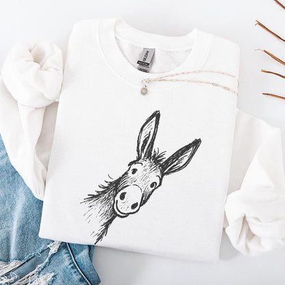 Funny Donkey PNG Illustration, Animal Drawing Clipart - 300 DPI Design