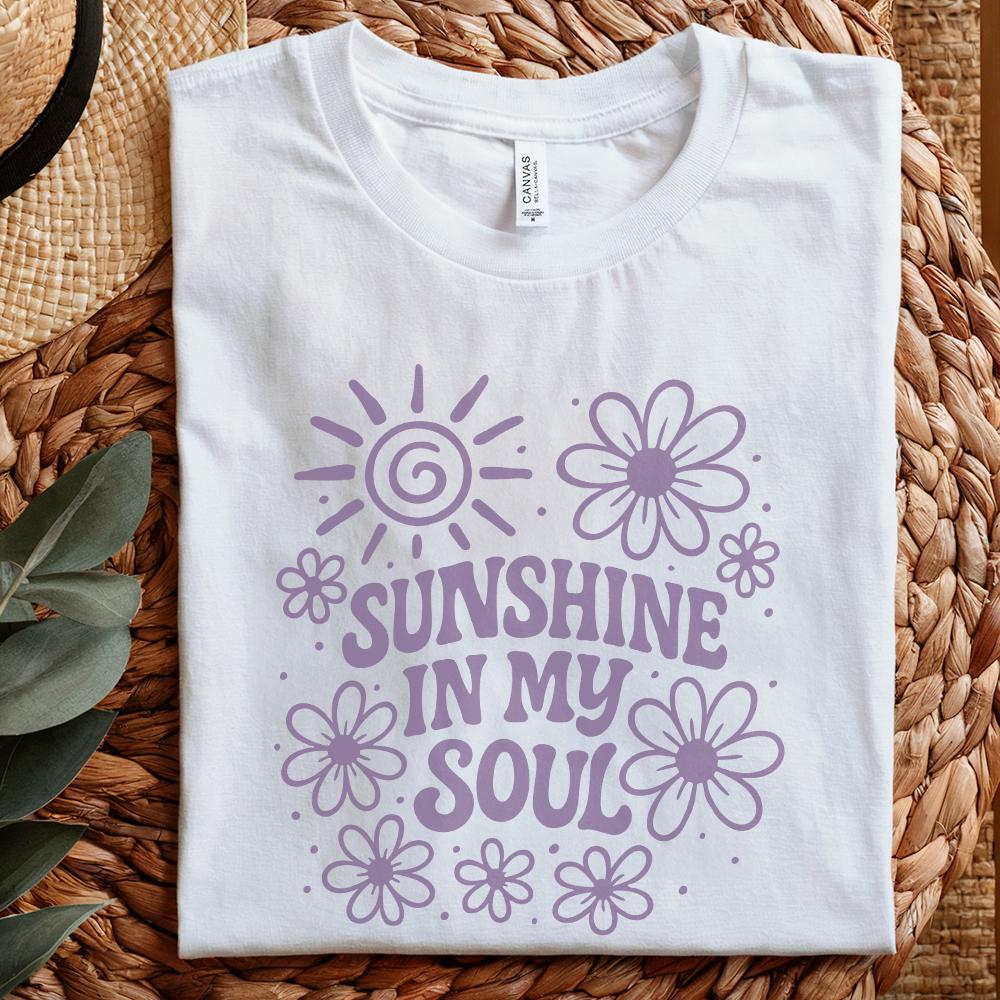 Sunshine In My Soul PNG, Retro Flower PNG - 300 DPI Design for T-Shirt