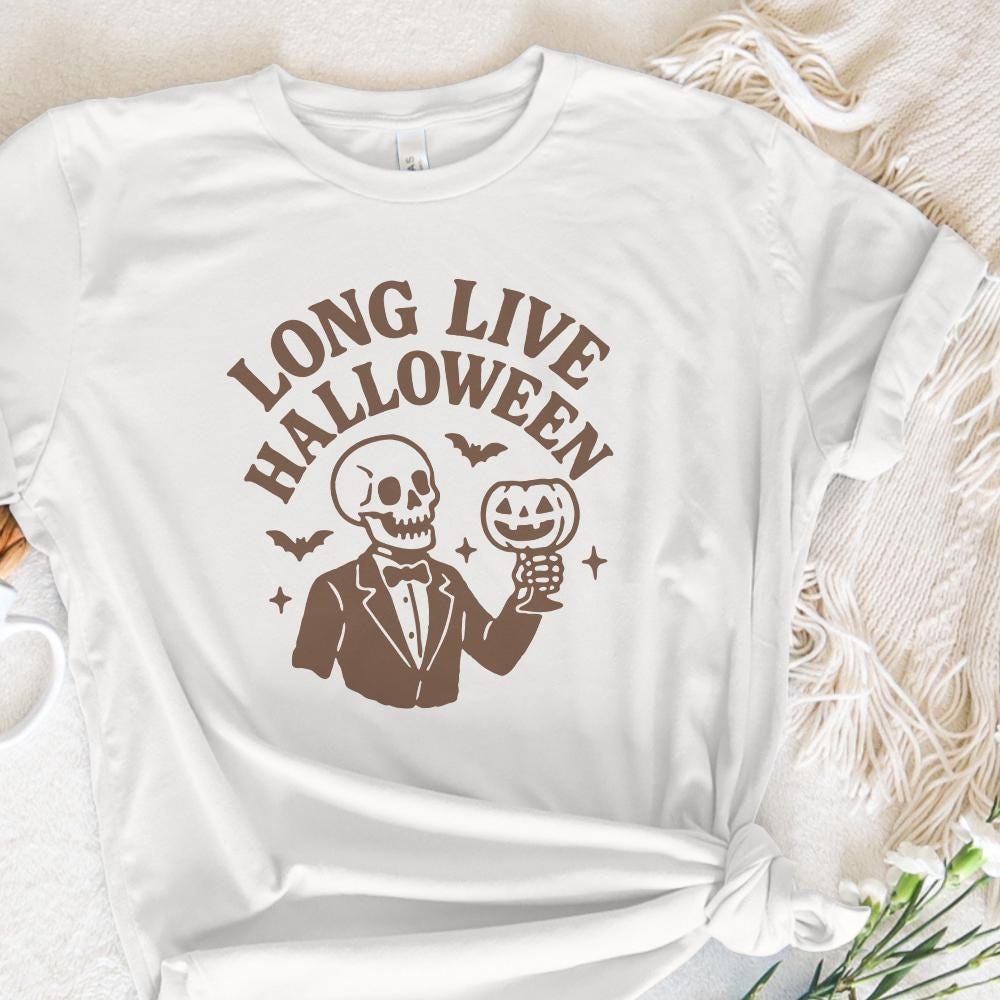 Long Live Halloween PNG, Skeleton Suit Halloween PNG - 300 DPI Design for