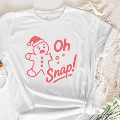 Oh Snap! PNG, Funny Gingerbread Cookie Christmas Design - 300 DPI Design