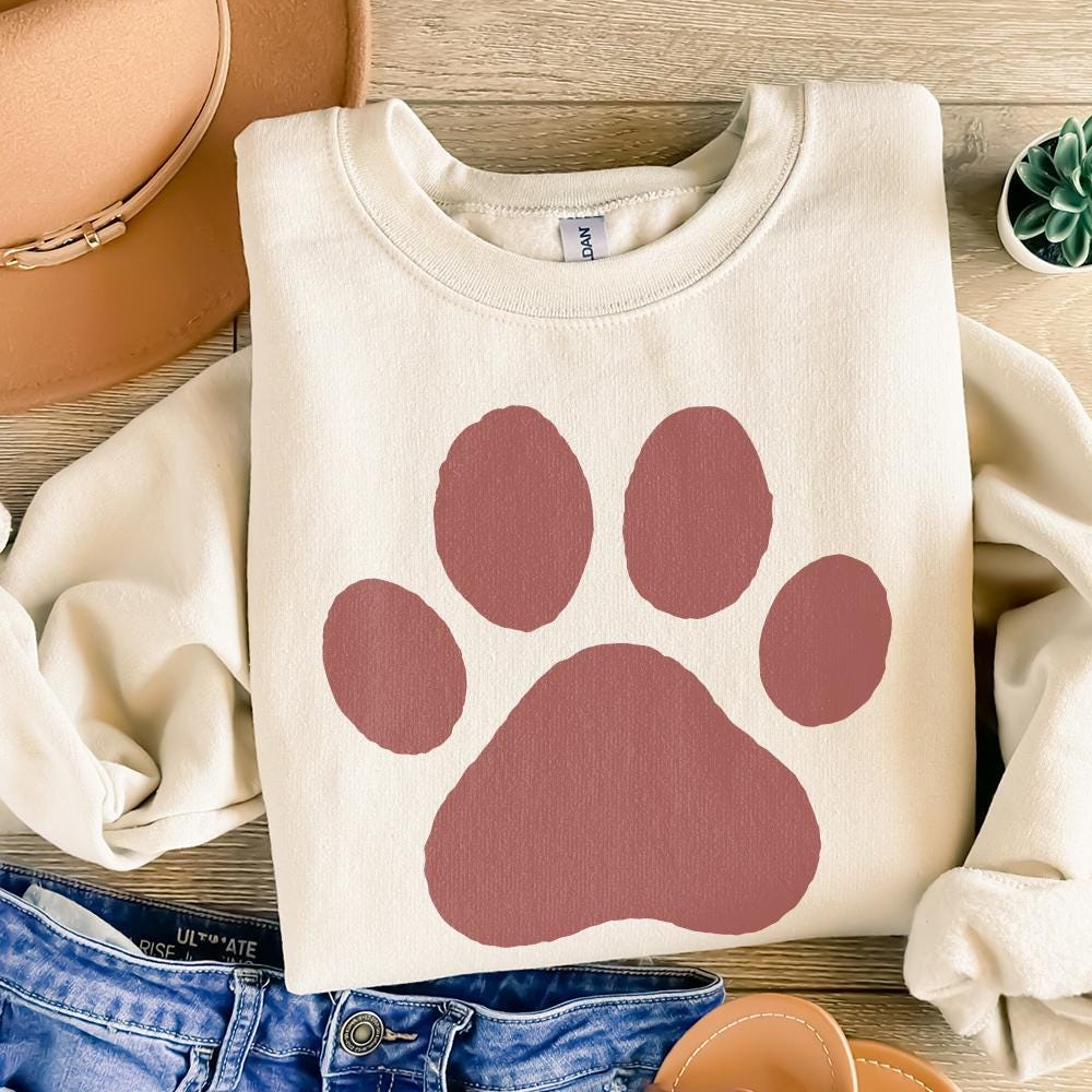 Brown Paw Print PNG, Digital Download for Pet Lovers - 300 DPI Design for