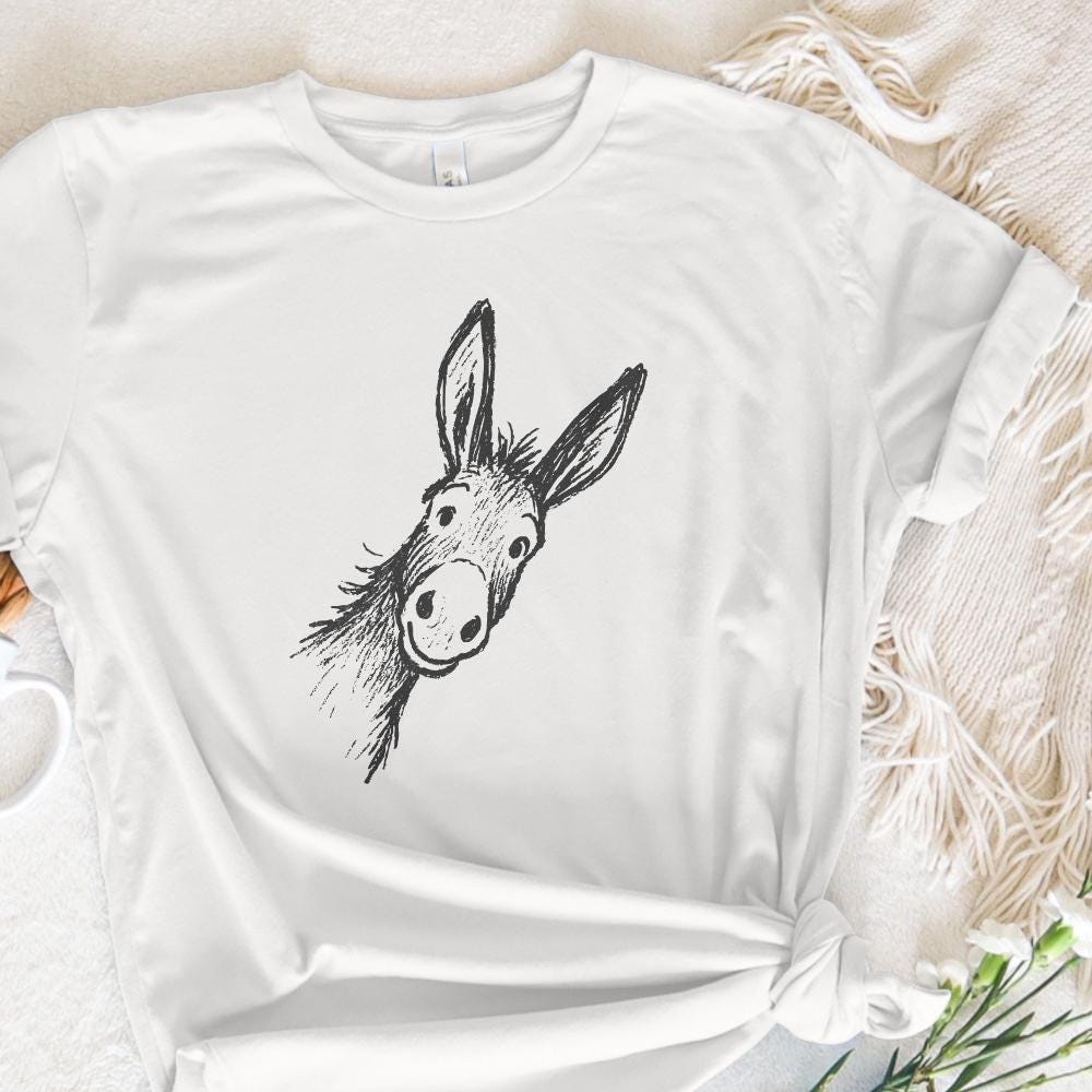 Funny Donkey PNG Illustration, Animal Drawing Clipart - 300 DPI Design