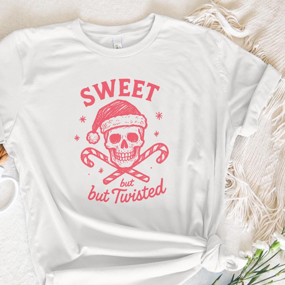 Sweet But Twisted PNG, Christmas Skull Digital Download - 300 DPI Design