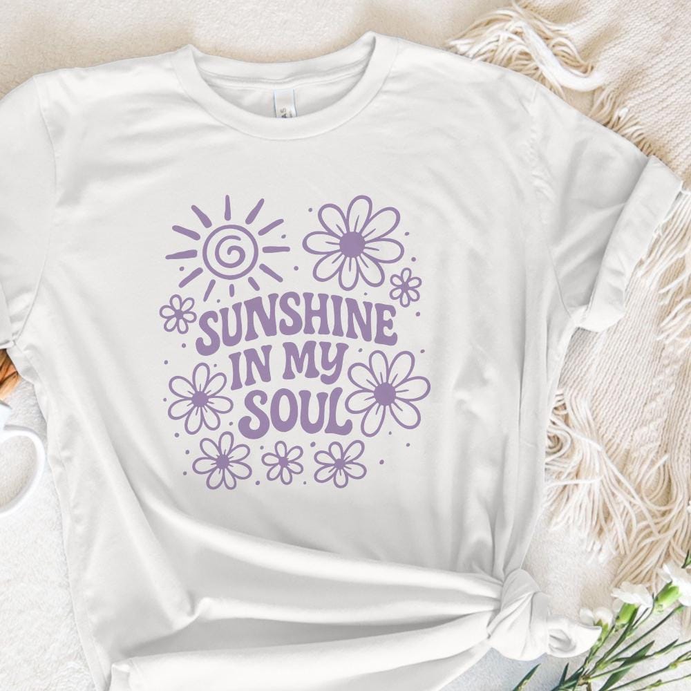 Sunshine In My Soul PNG, Retro Flower PNG - 300 DPI Design for T-Shirt