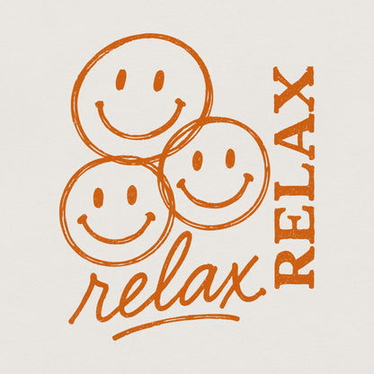 Relax PNG, Smiley Face Digital Download - 300 DPI Design for T-Shirt