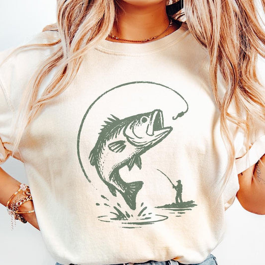 Bass Fishing PNG, Digital Download - 300 DPI Design for T-Shirt