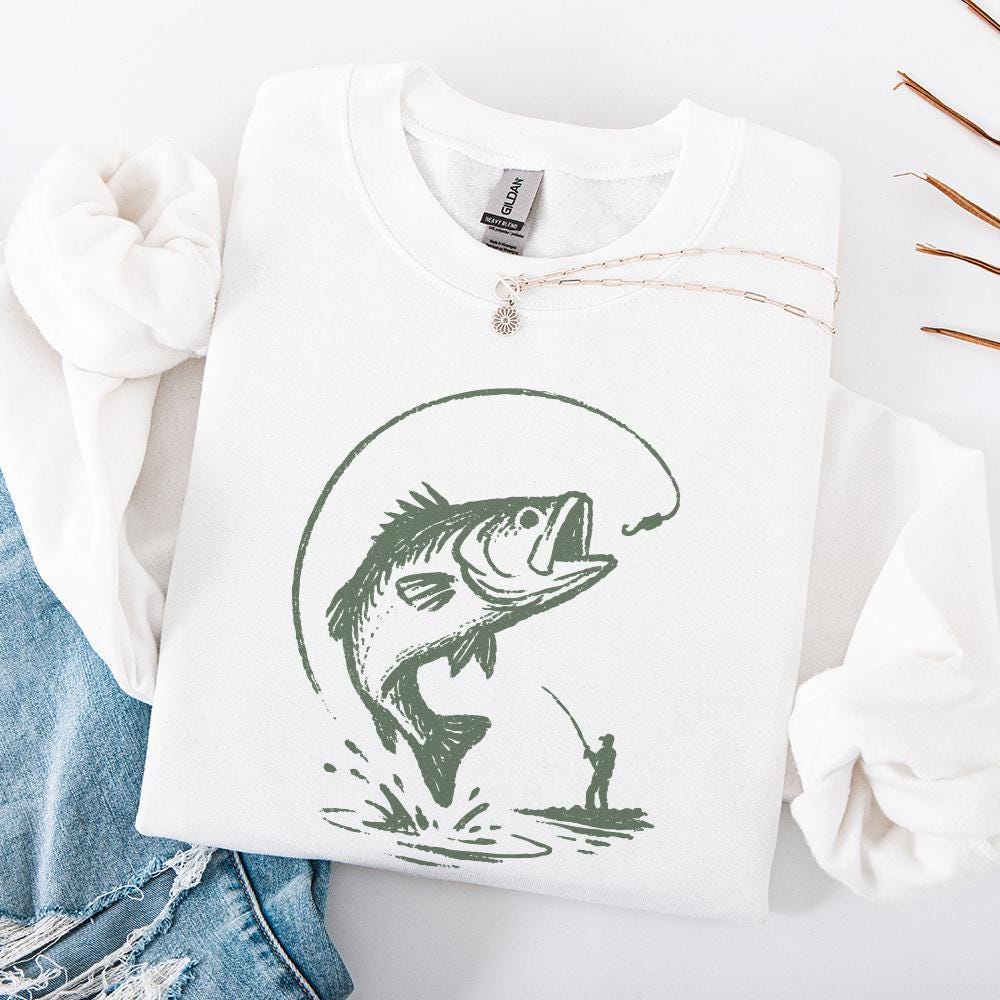 Bass Fishing PNG, Digital Download - 300 DPI Design for T-Shirt