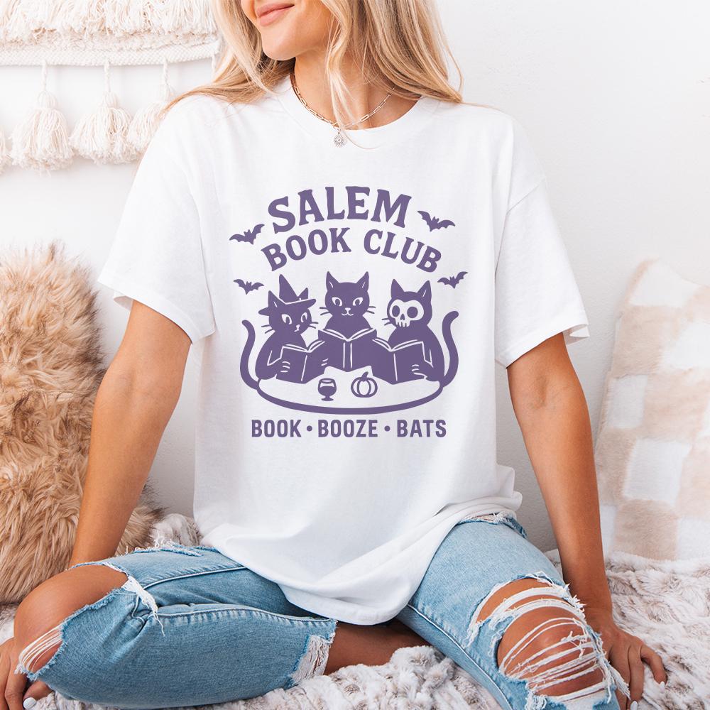 Salem Book Club PNG, Book Booze Bats Digital Download - 300 DPI Design