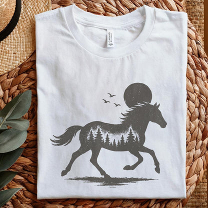 Wild Forest Horse PNG, Digital Download - 300 DPI Design for T-Shirt