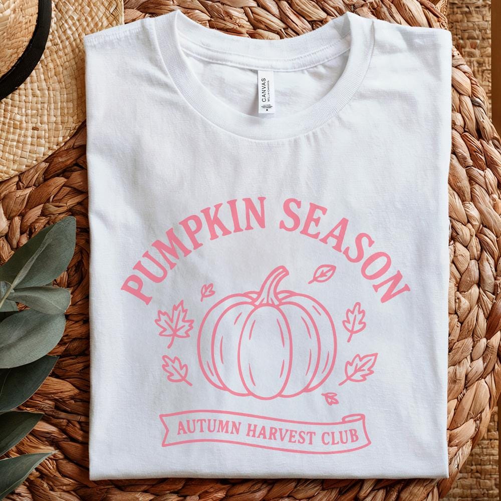 Pumpkin Season PNG, Autumn Harvest Club - 300 DPI Design for T-Shirt