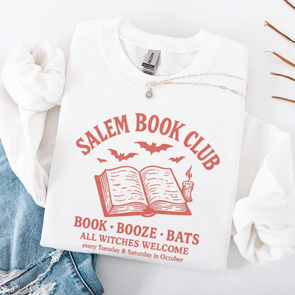 Salem Book Club PNG, Book Booze Bats - 300 DPI Design for T-Shirt
