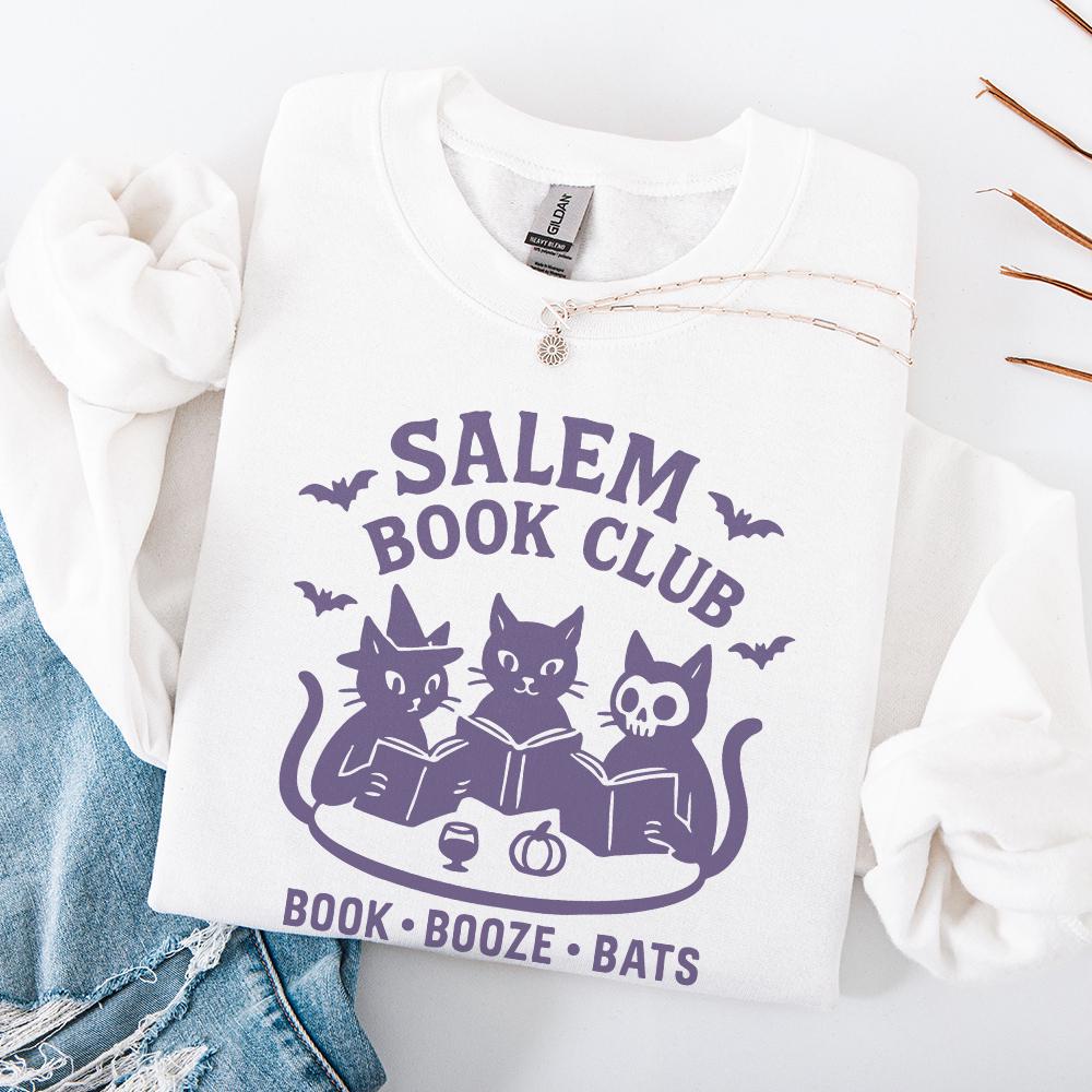 Salem Book Club PNG, Book Booze Bats Digital Download - 300 DPI Design