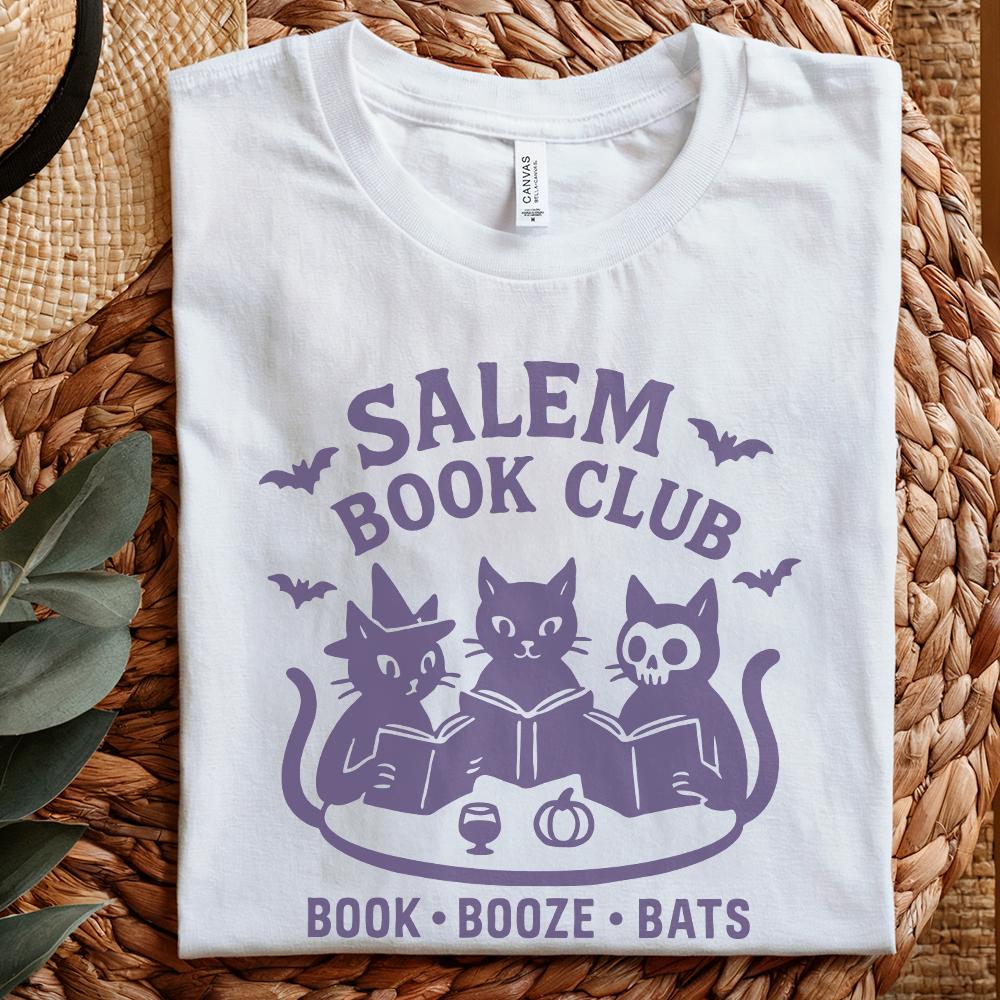 Salem Book Club PNG, Book Booze Bats Digital Download - 300 DPI Design