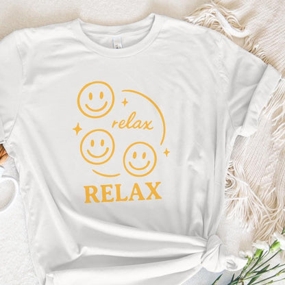 Relax PNG, Smiley Face Digital Download - 300 DPI Design for T-Shirt